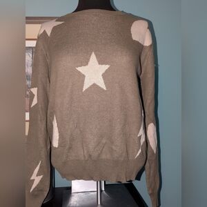 NWT FATE Cotton Stars, Hearts, and Lightning Sweater, Size Medium